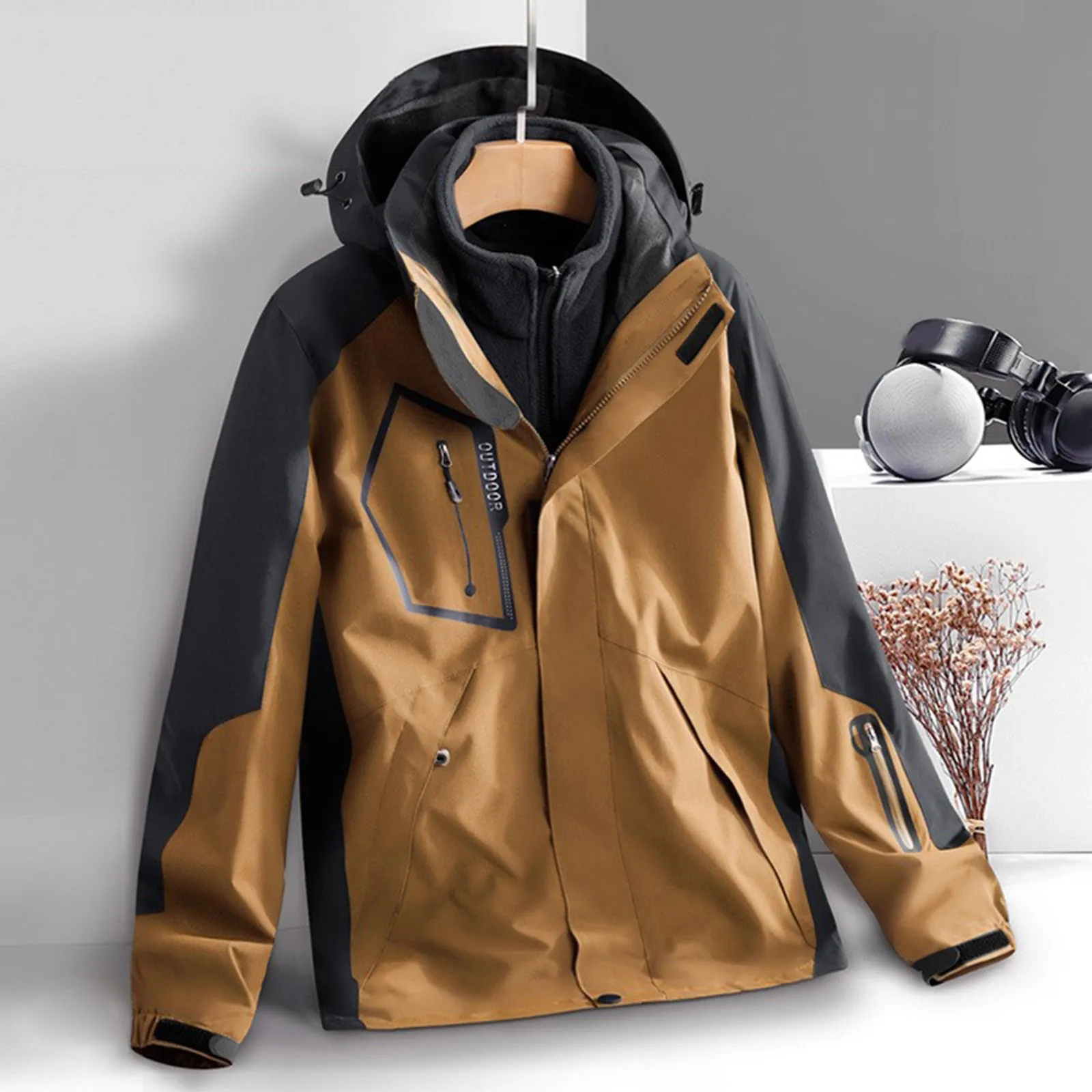 

Women Ski Jacket Warm Winter Snow Coat Mountain Windbreaker Hooded Raincoat Jacket Outdoor Waterproof Parka For Men And Women