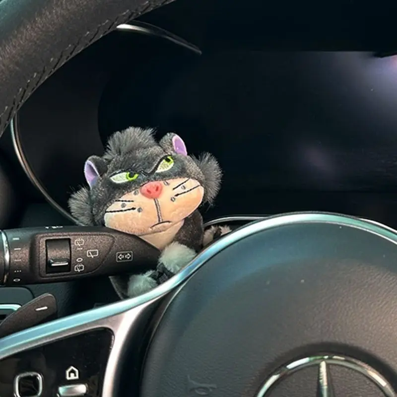 Fluffy Cartoon Panda Cat Plush Steering Wheel Cover - Winter Cozy, Cute & Anti-Slip Design