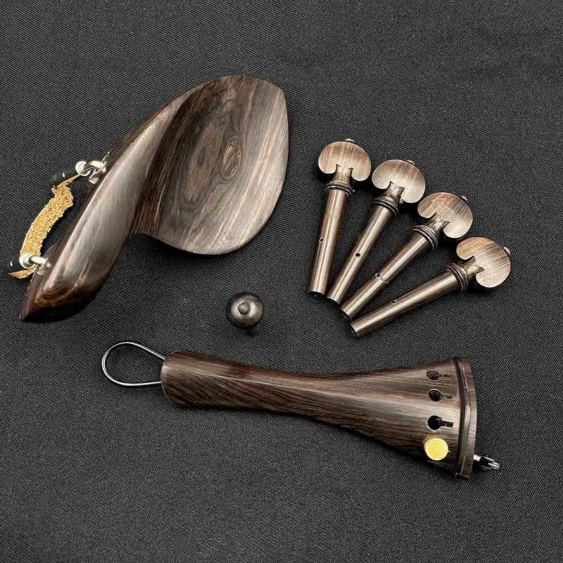 1 세트 고품질 4/4 바이올린 천연 흑단 목재 액세서리 부품 피팅, 테일피스 + ..