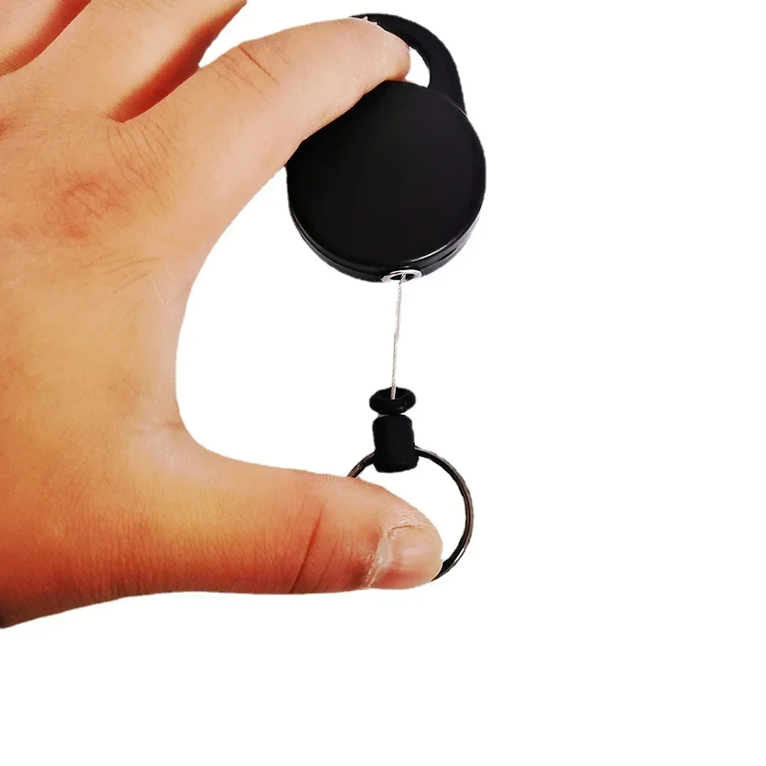 개폐식 풀 키 링 ID 배지 거치대 이름 태그 카드홀더 거치대 반동 릴 벨트 클립, 사무용품 선물, 1pc