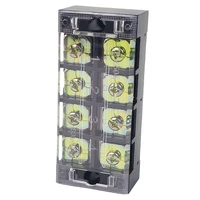 1Pcs TB4504 45A 600V Dual Row Barrier Screw Terminal Block Strip Wire Connector Insulated DIY Electrical Fix Fence High Quality 5
