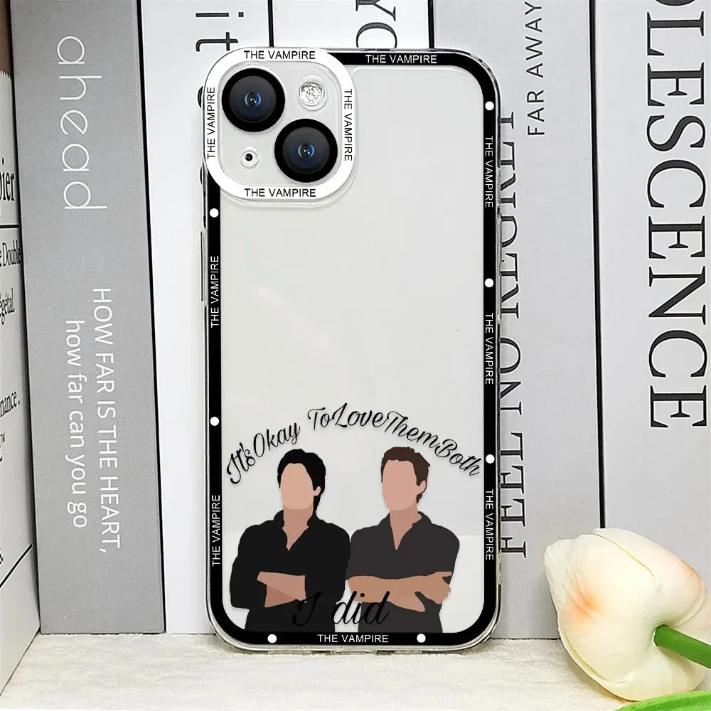 Vampire Diaries Damon Clear Soft Phone Case - Hot TV Show Inspired Cover