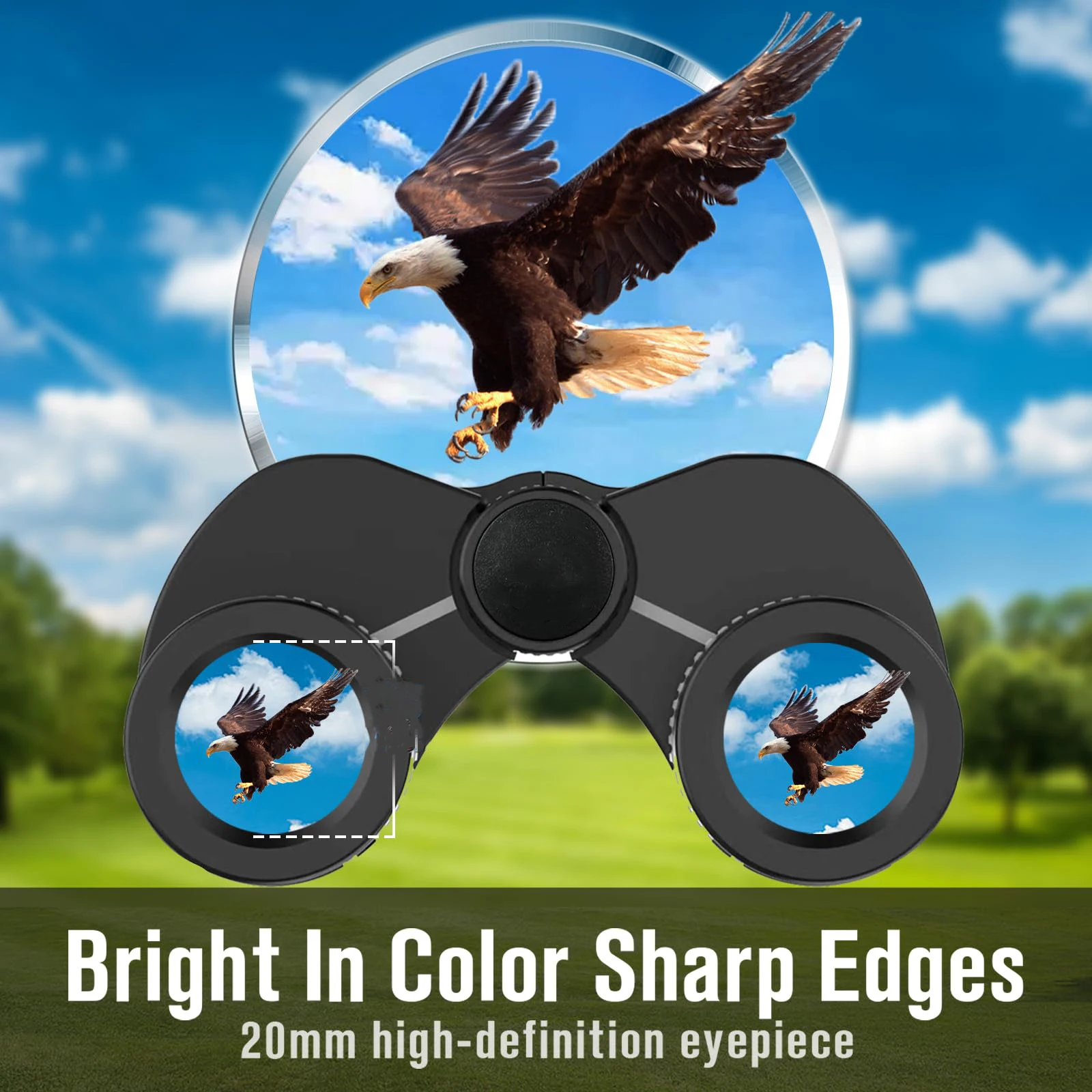 성인 및 어린이용 12X32 쌍안경 - 고배율, 선명한 시야 확보 - 소형 고화질 쌍안경