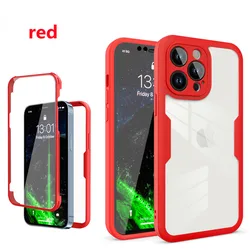 Ultimate 360° Protection Clear Shockproof Case with Military - Grade Durability - Google Pixel 10 (Red)