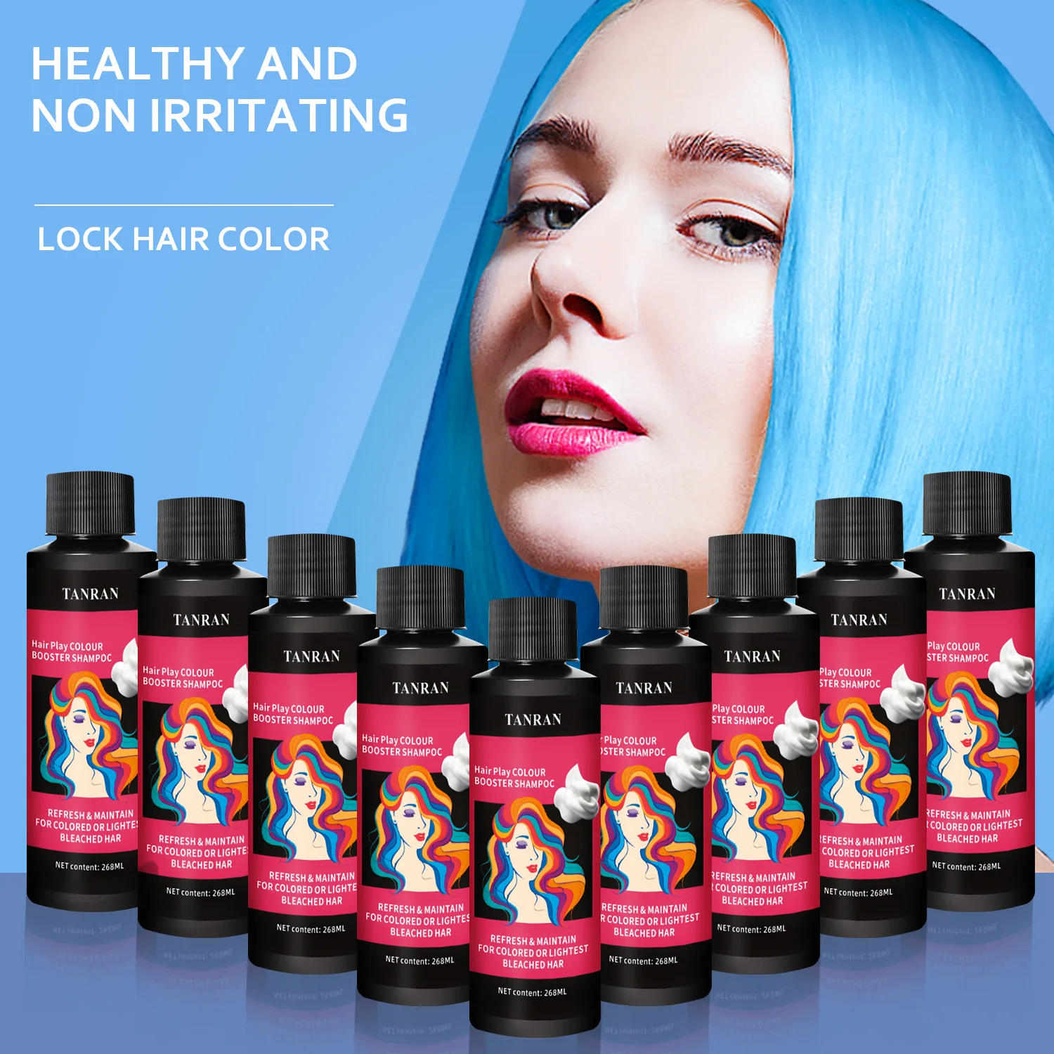 268ML Dyeing Cream Fixed Color Shampoo Smoke Grey Complementary Color Sakura Pink Lock Color smoke