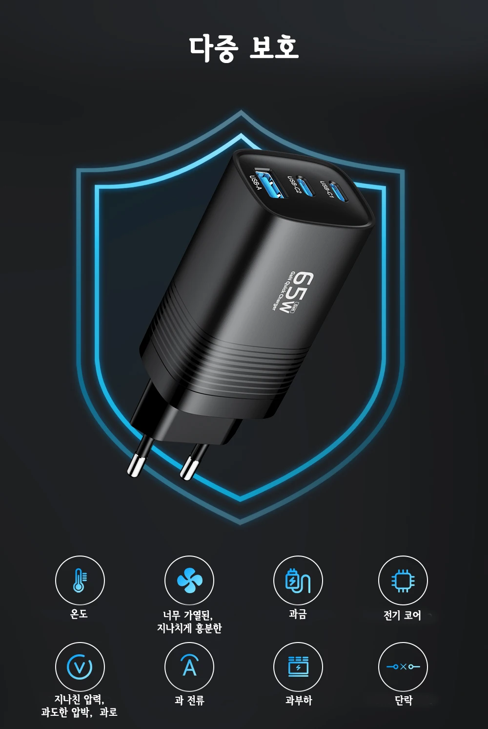 Asome tech gan usb typ c ladegerät 65w 45w pps pd qc 4,0 schnell ladegerät für macbook laptop ipad tablet iphone 14 samsung s23 ultra – Detail 26