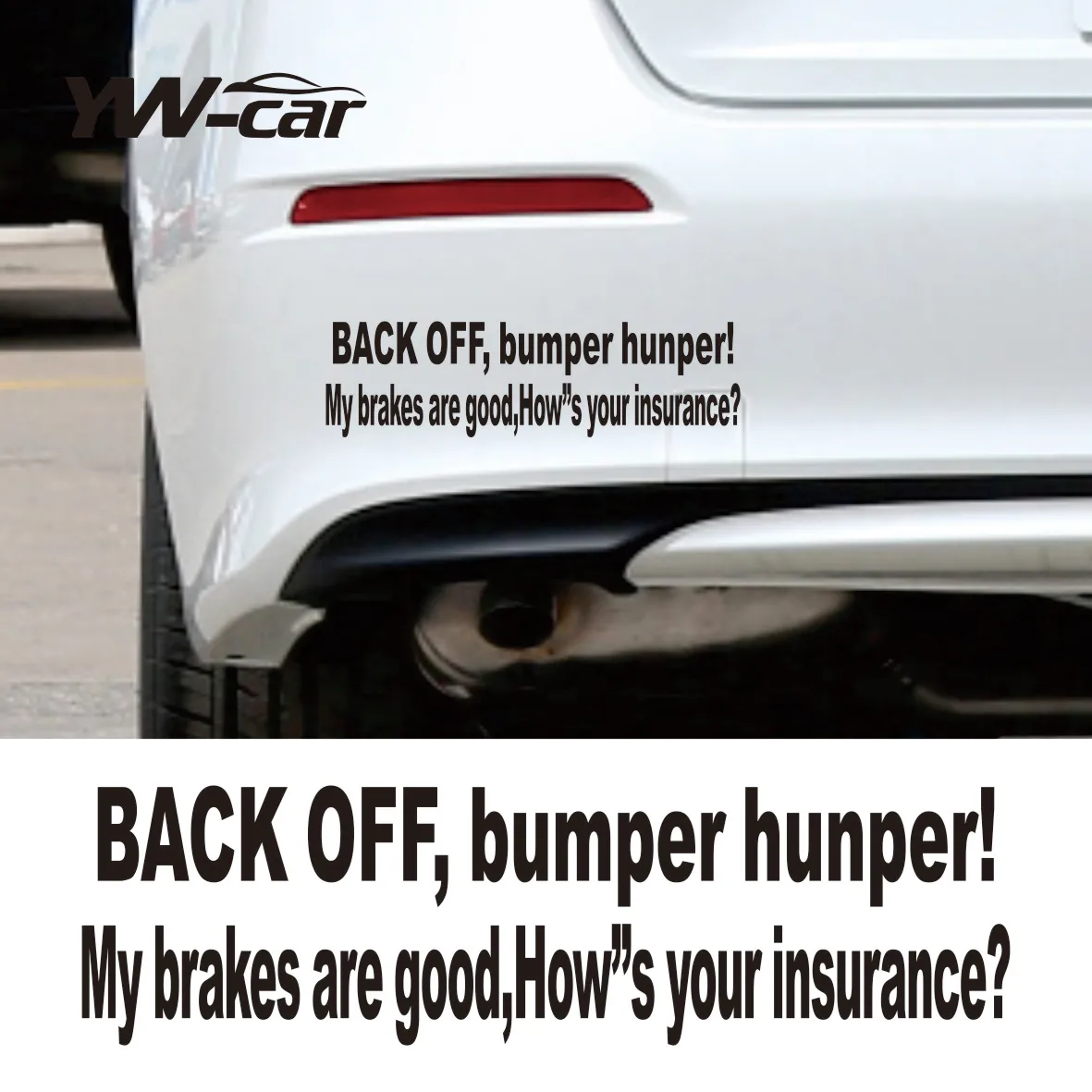 

BACK OFF BUMPER HUMPER Tailgate Funny Car Truck Window Vinyl Decal Sticker Decorative Car Accessories Decals