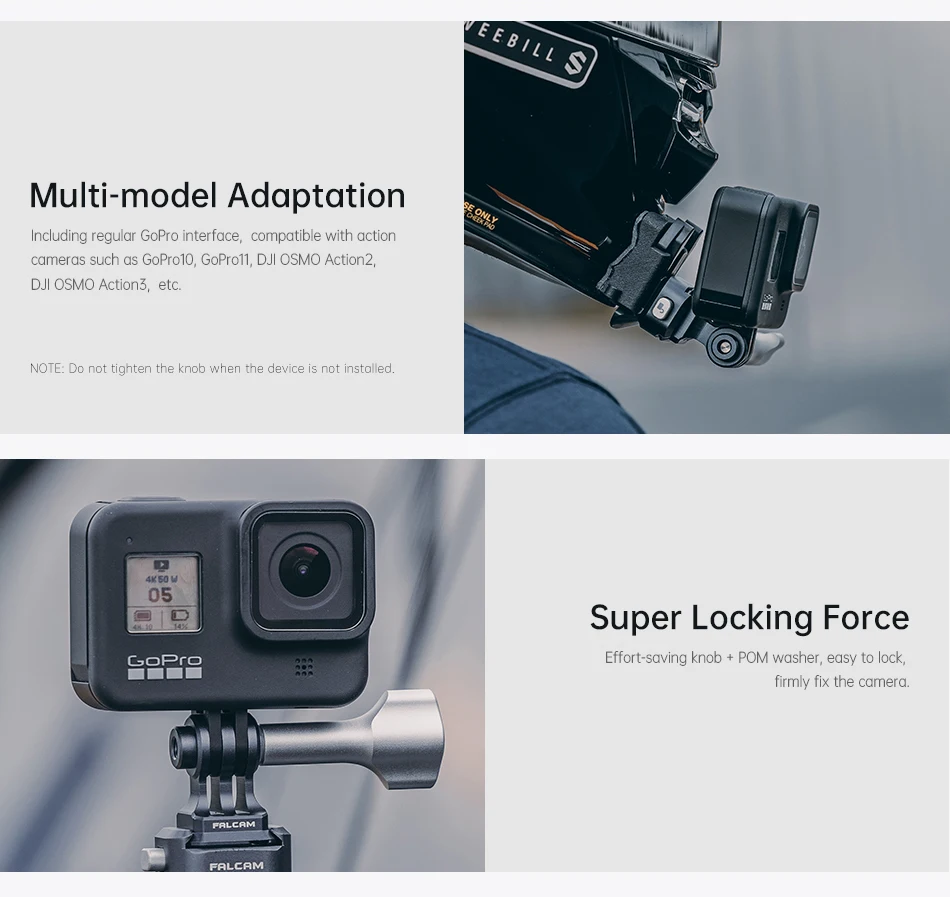F22 Clamp Quick Release Plate Quick Release Base Ball Head for Gopro Cameras