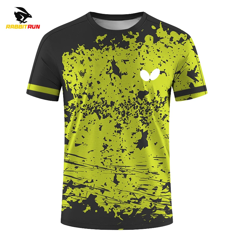 

Men's T-shirt Quick Drying Sport Tennis Clothes Fashion 3D Printing Tops Badminton Uniforms Women Training T Shirt Men's Tees