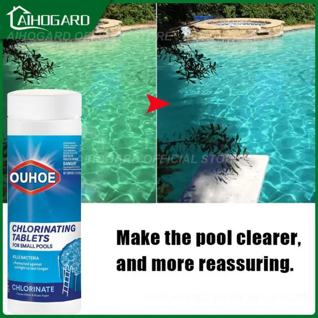 1 Üveg Medence Tisztító Pezsgő Klór Tabletta Multifunkcionális Fertőtlenítő