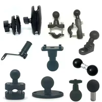 Jadkinsta Ball Head Black Phone GPS Holder Mount Motorcycle Base with 10mm Hole autocycle Stand for Gopro Xiaomi for iPhone 1