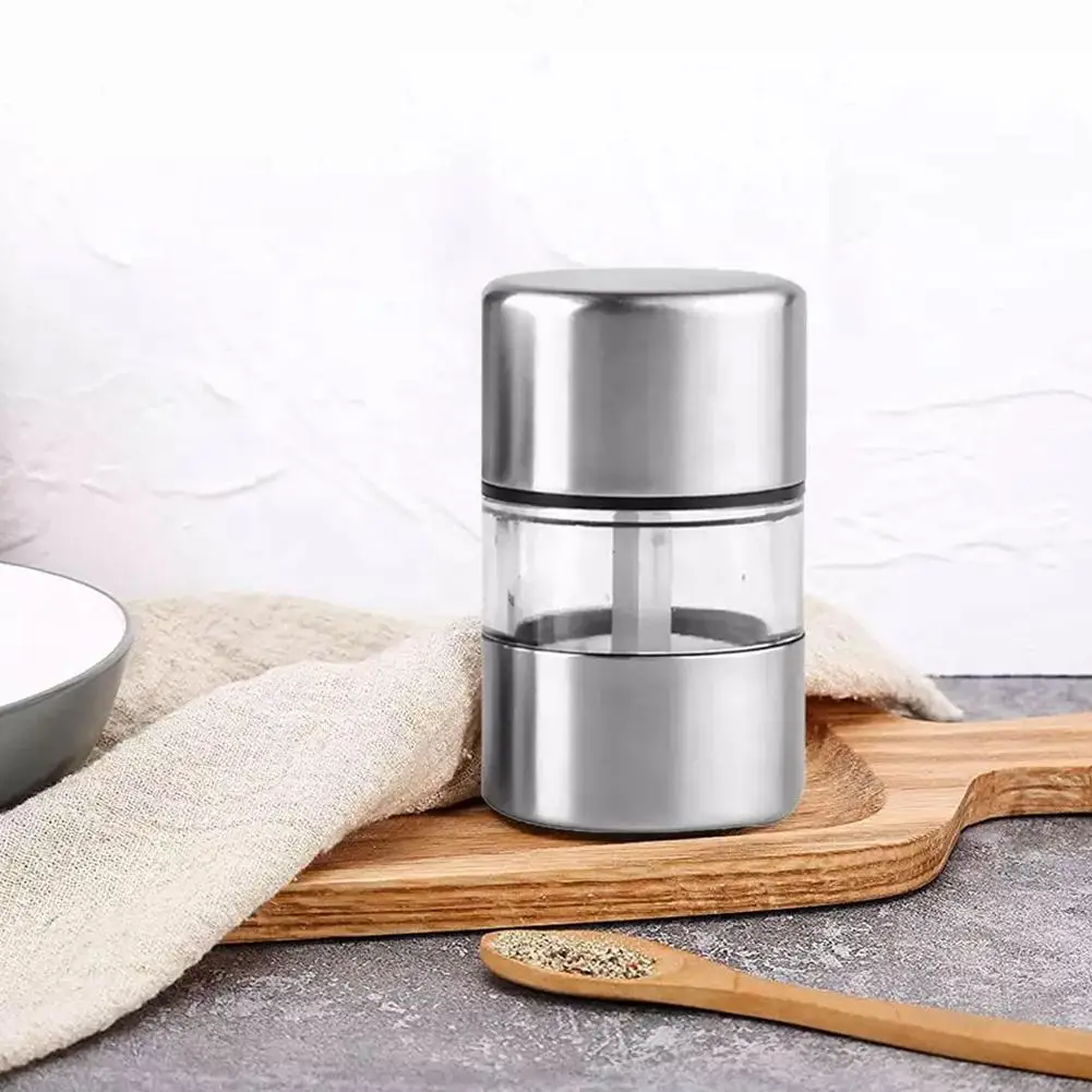 Manual Salt Pepper Grinder Portable Mini Mill Grinder For Herb Pepper Spice Rose Salt Kitchen Steel Grinding Gadg U2K1