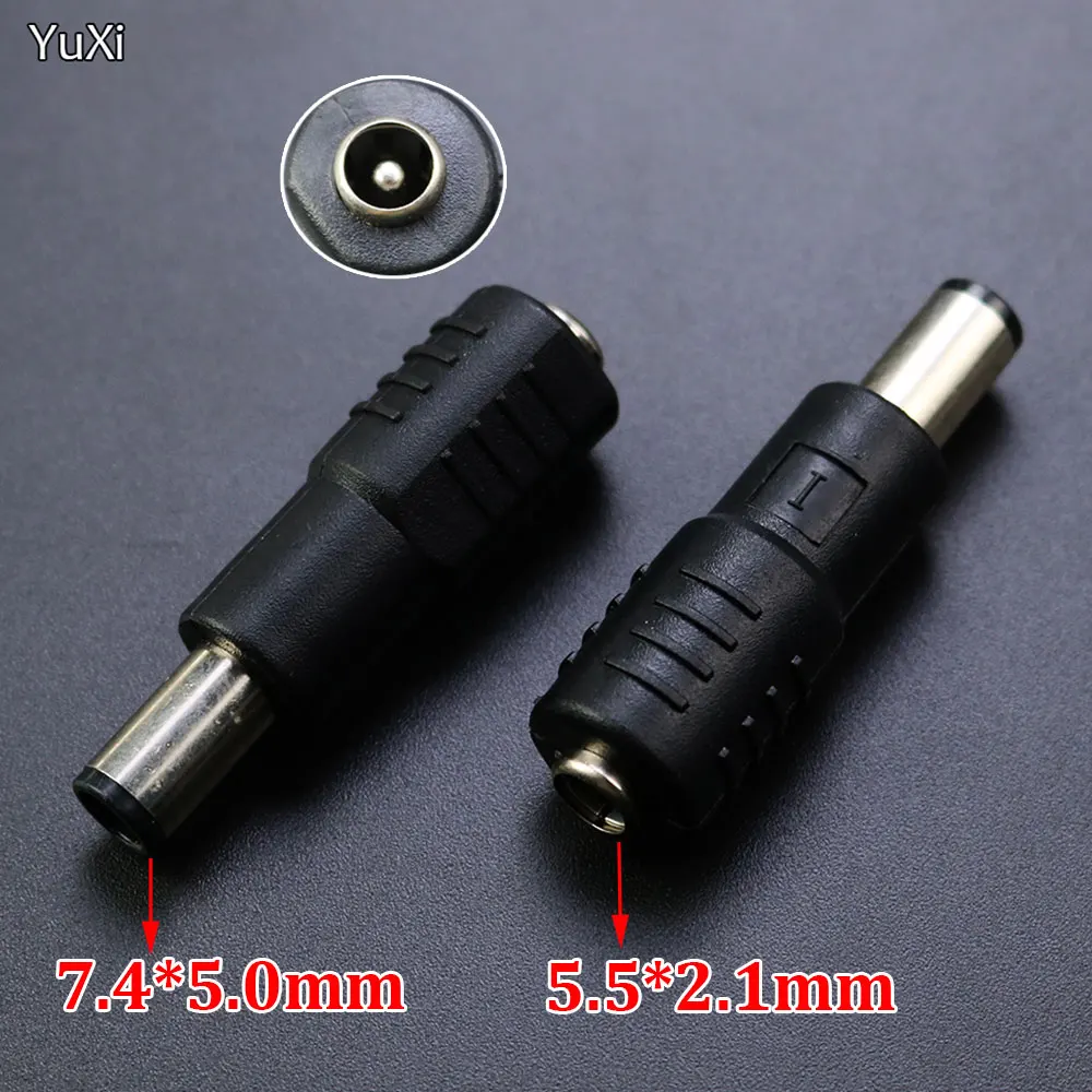 

YUXI 5.5 x 2.1 mm female to 7.4x5.0 mm male DC Power Charge Connector Adapter Laptop 5.5*2.1 to 7.4x5.0