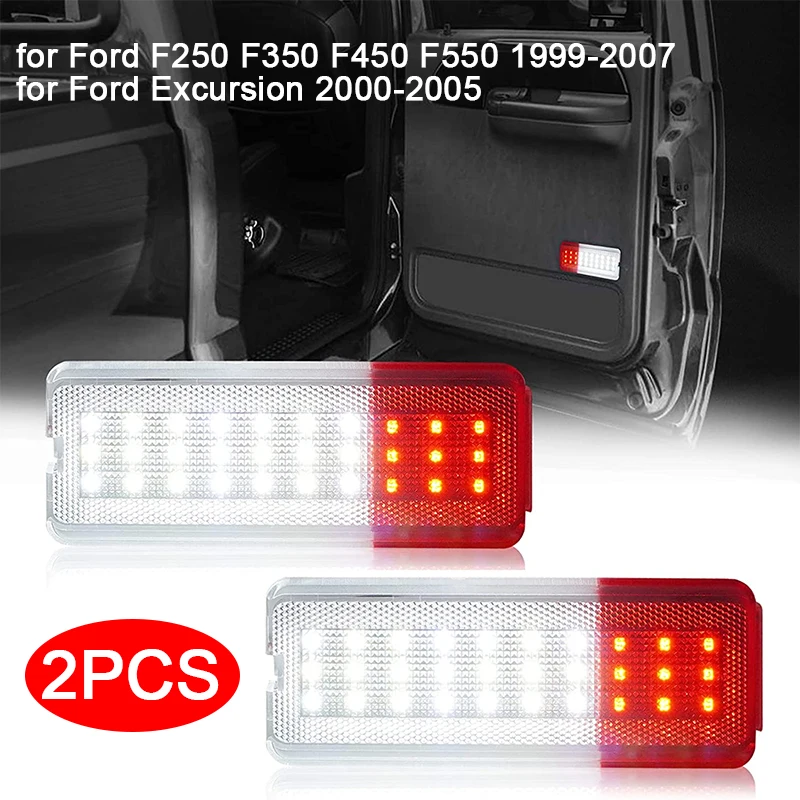 

2Pcs Car Door Inner Panel Reflector Light LED Warning Light for Ford F250 F350 F450 F550 1999-2007 for Ford Excursion 2000-2005