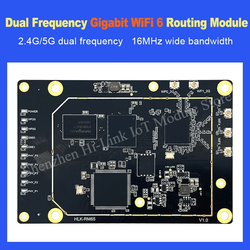 Hilink Gigabit WiFi6 AX3000 Routing Module HLK-RM65 MT7981B Dual-core MT7981B+MT7976C+MT7531A Chipset 2.4G+5.8G Testkit 4