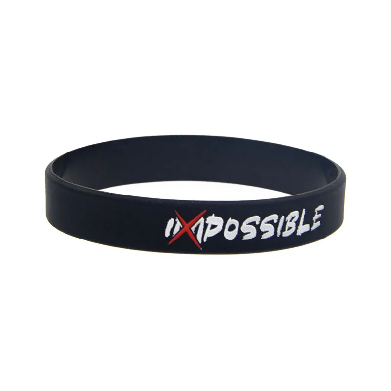 Inspirational Quotes Silicone Bracelet No Gender Wristband Do Not Wish for It Work for It Bangle 5 Colors 1 PC