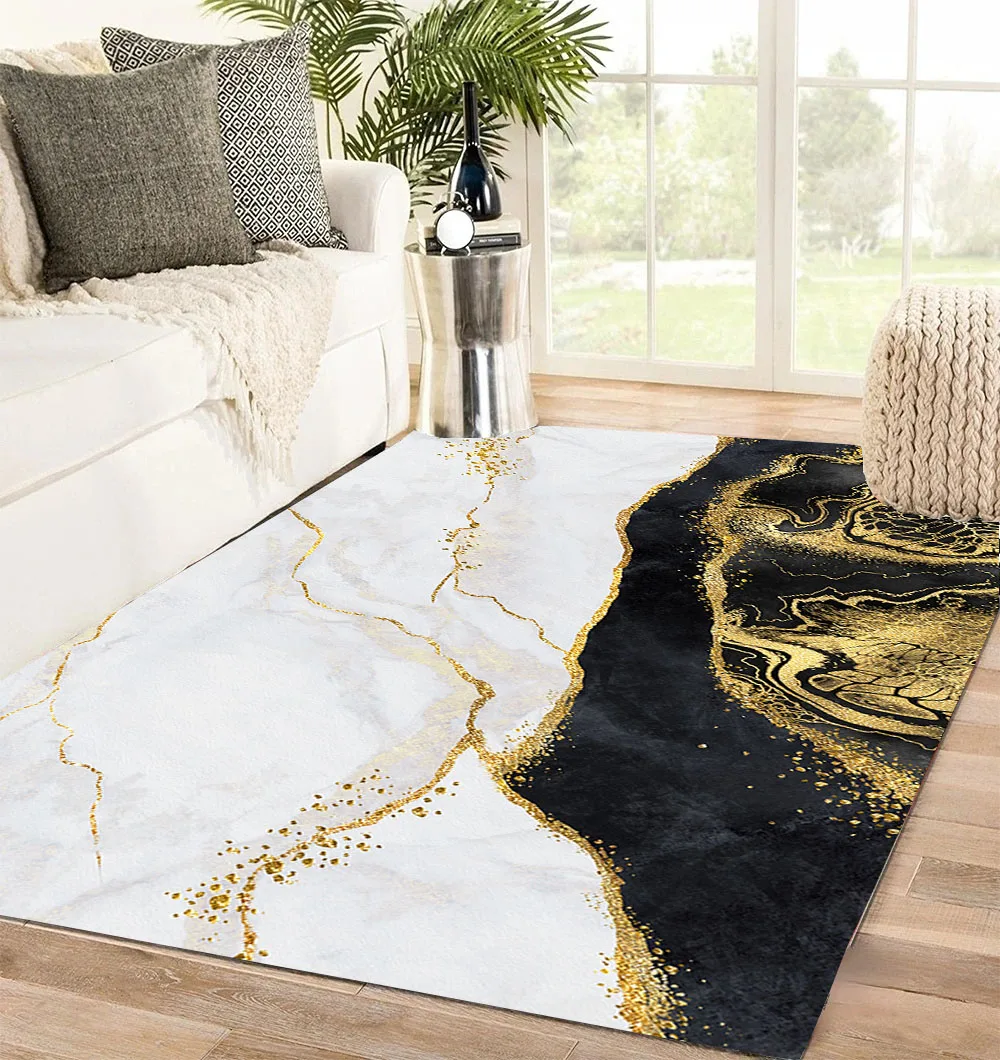 Marble Printed Carpet PVC Water Proof Living Room Large Area Carpets  Kitchen Porch Oil-proof Non-slip Rug Bedroom Bedside Rugs - AliExpress