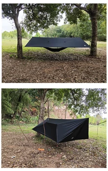 Aricxi Multifunctional Camping Tarp - Lightweight Blackout Silver Coating Sun Shade for Hammock 6