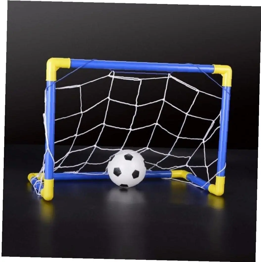 1PC 실내 미니 접는 축구 목표 그물 플라스틱 축구 포스트 프레임 세트 실내 야외 팀 게임에 대 한 풍선 어린이 스포츠 장난감