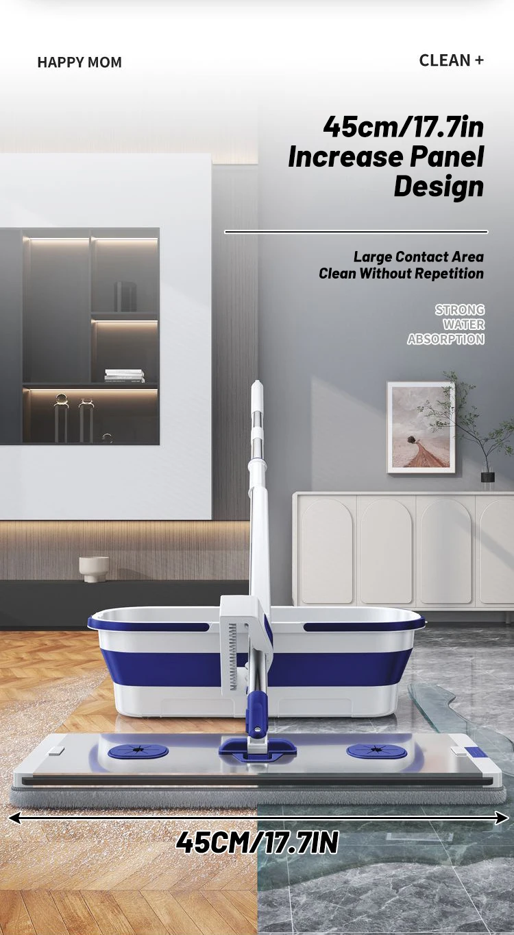 Hands Free Folding Bucket Mop Set