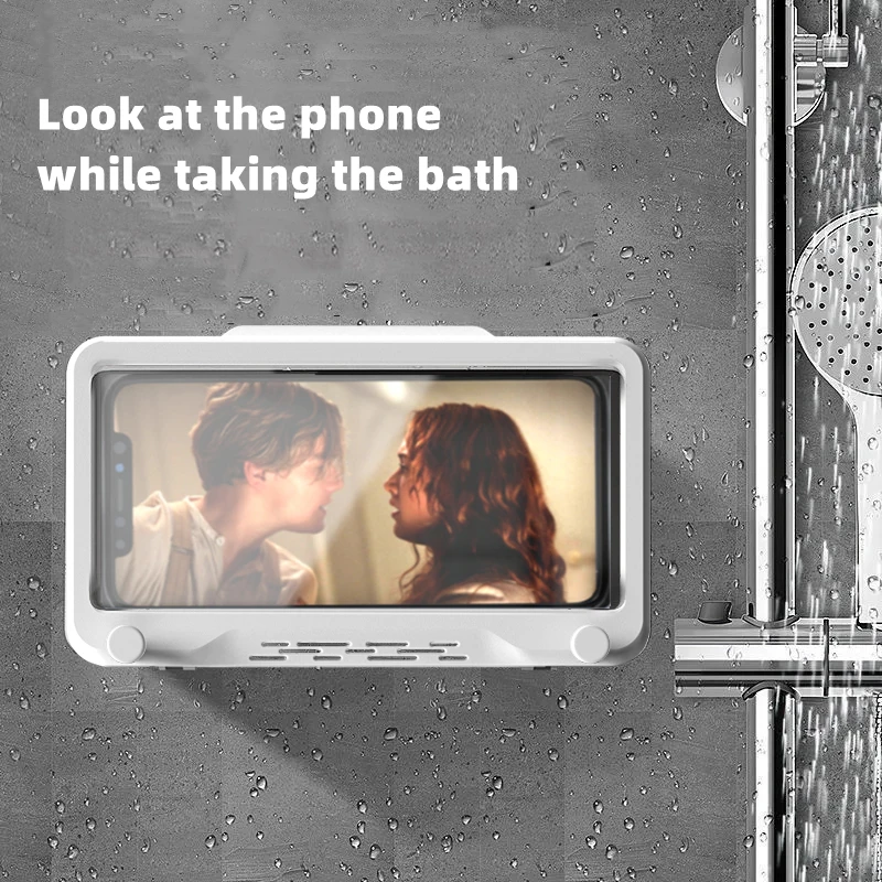 Phone Holder Waterproof Bathroom Phone Case Stand 360°Rotation Under