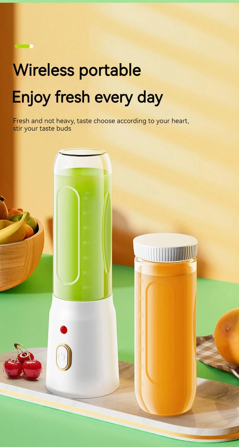 Description Picture 5 of itemPortable Wireless Blender Electric Fruit Juicer Machine For Orange Ice Crushing 10 Blades Auxiliary Food Machine 1500mA Mixer