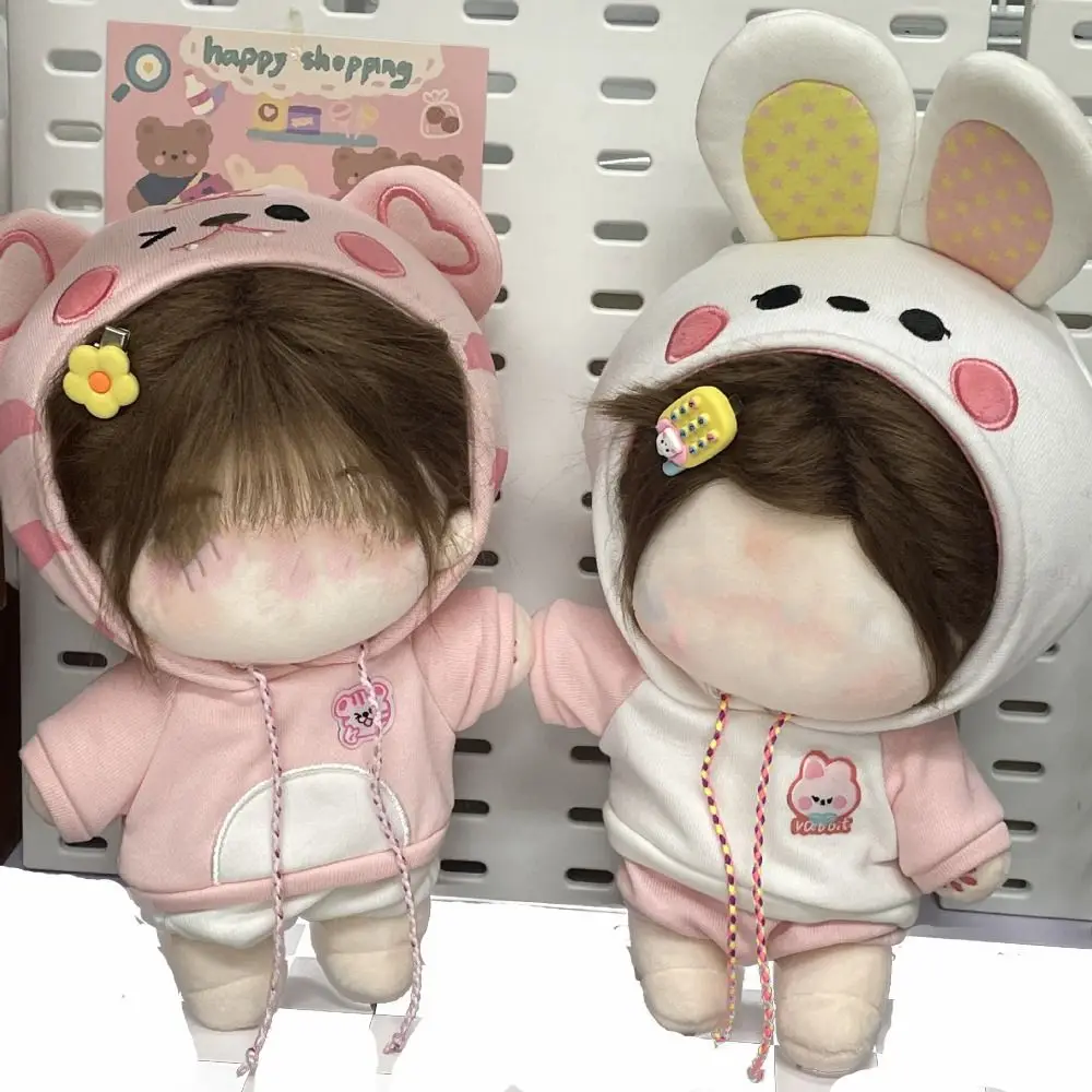 

Props Mouse Piggy Tiger Changing Dressing Game Doll Clothes For 20CM Hoodies Trousers Suit Cartoon Rabbit Sweater Pants