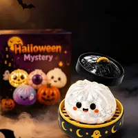 5.5cm Soft Squishy Dumpling Toy With Halloween Theme Steamed Box Slow Rising Funny Sensory Toy Decompression Squeeze Toy Gift 5