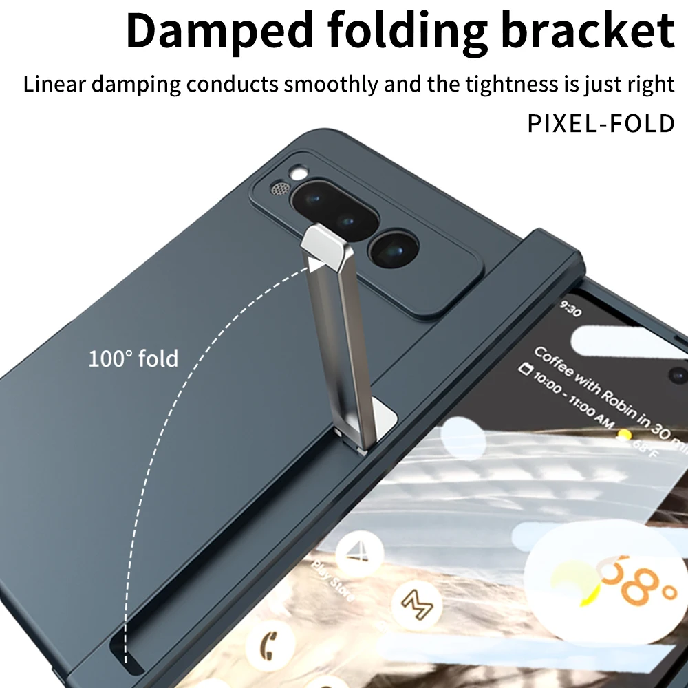 

Solid Color Magnetic Hinge PC Case For Google Pixel Fold 5G screen protector folding bracket tempered film case for pixel fold