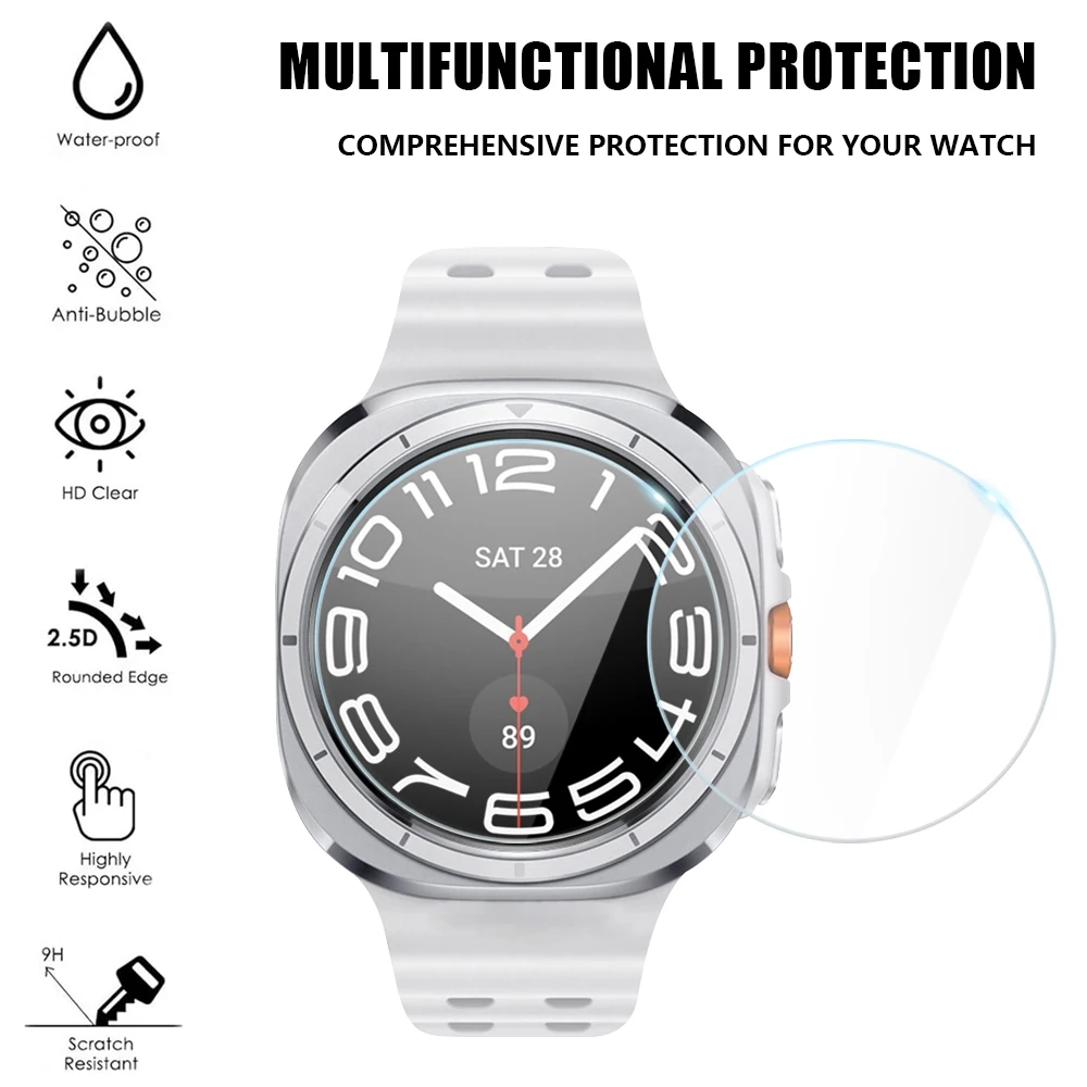 Watch Screen Protector Case 2-5PCS for Samsung Galaxy Watch 7 Ultra 47mm Anti-Scratch Tempered Glass Film for Watch7 40mm 44mm watch protective case watch cover watch protective cover
