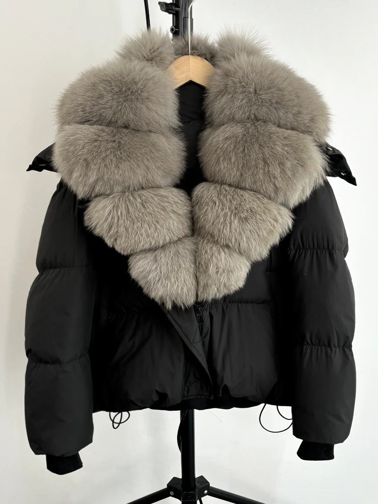 Lagabogy 2025 Winter Women Warm White Duck Down Jacket