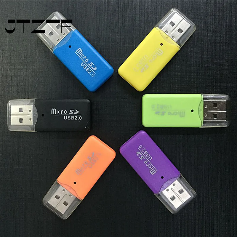 

JTZTF Practical Mini USB SD/MMC Memory Card Reader 480Mbps for Computer Laptop High-speed USB2.0 Flash Reading