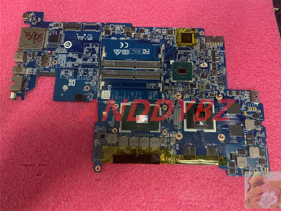 

Б/у MS-16H81 VER 1,1 для материнской платы MSI GS60 WS60 стандартная с процессором I7-6700HQ и GTX965M 100% рабочий