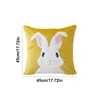 1-2PCS Easter decoration pillow cover rabbit soft comfortable home room decoration sofa cushion cover Easter Bunny Pillow Covers 4