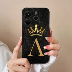 Elegant A-Z Letter Silicone Protective Phone Case - Stylish Back Cover for Note 14 Pro 5G (TYB-5A)