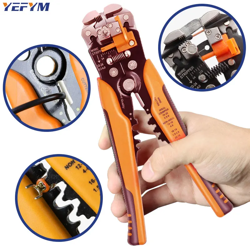 Wire stripper pliers 0.25-6mm&sup2;/10-24AWG YE-1 cable cutter practical electric automatic Multifunctional Repair crimping Tools hand tools,universal pliers,wire stripper,wire cutter,stripping pliers,crimping tool,crimping tools,wire stripping pliers,hugging blanket,mini wire cutter