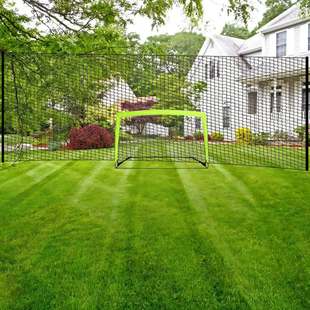 21x9.8ft / 28.8x9.8ft Soccer Backstop Net Ball Sports Practice Netting Barrier Knotted PE Net For Basketball Volleyball Training
