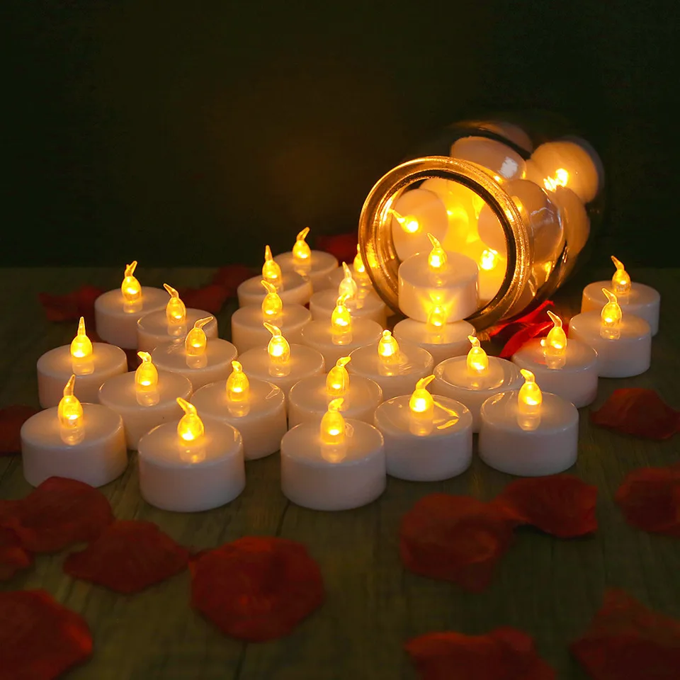 Flameless Flickering LED Tea Lights Candles Set
