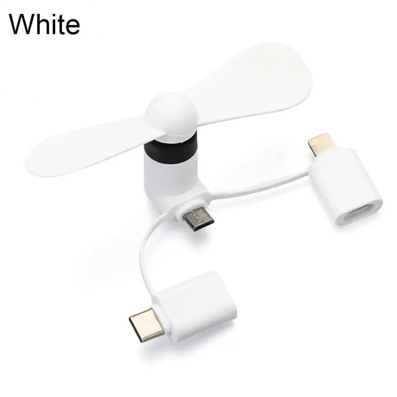3-In-1 Type C Micro USB Mini Fan Radiator For Android HTC IPad Portable Mobile Phone Small Travel Fan portable fan phone cooler mobile radiator cell phone fan
