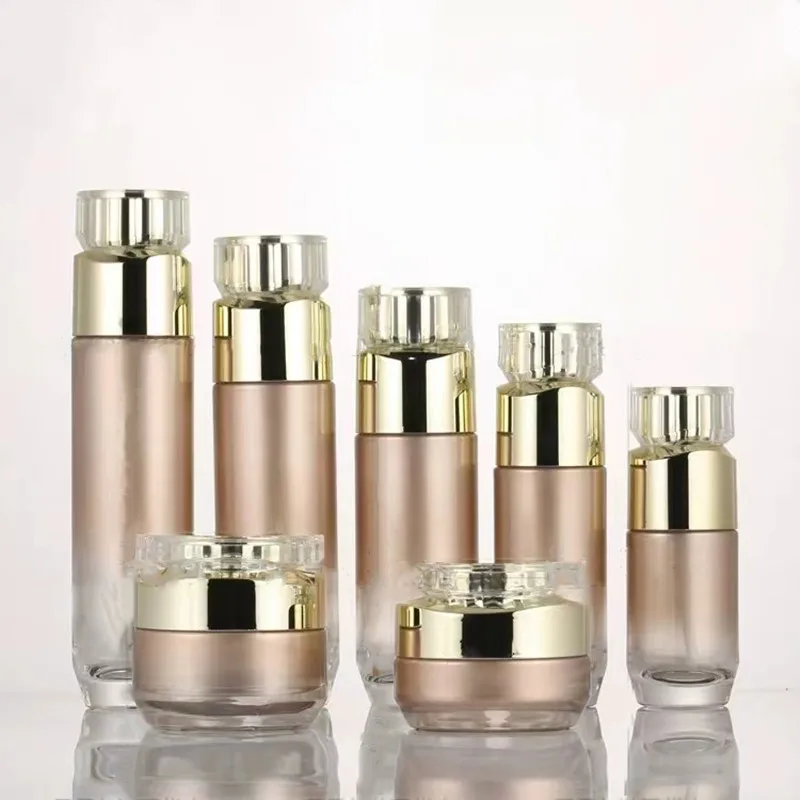 

6pcs 30g 50g Empty Eye/Face Cream Jar 80ml 100ml 120ml Lotion Pump Bottle Glass Cosmetic Container Makeup Spray Bottle