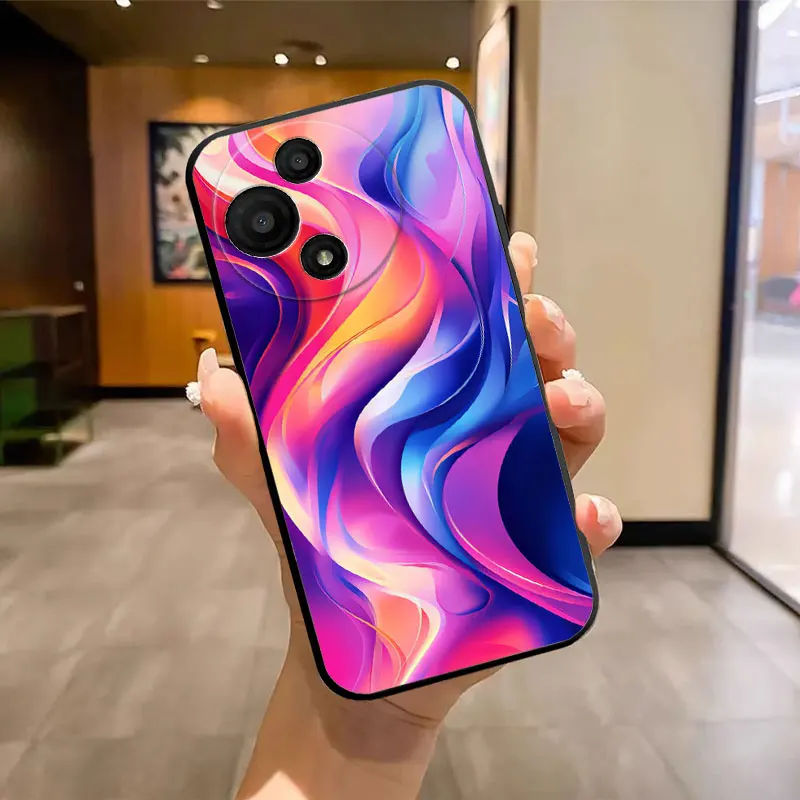 Luxury Silicone Soft Phone Case with Butterfly Marble Print Pattern