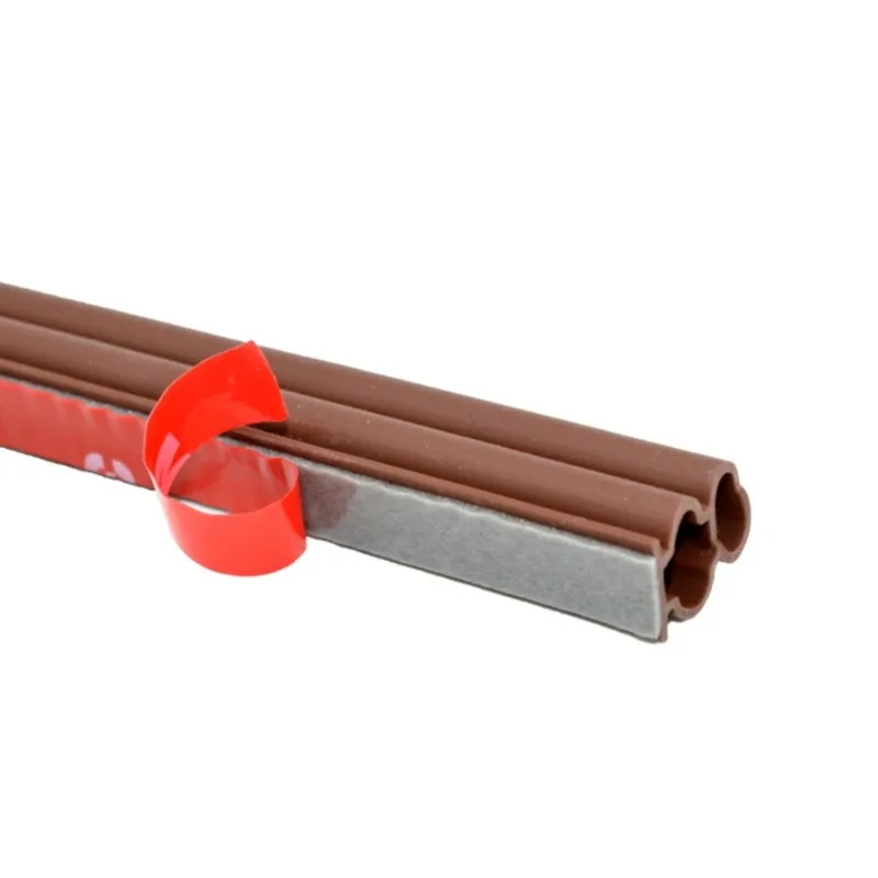 6M Silicone Rubber Sealing Strip Crash 10MMX6/8/10/12MM Soundproof Door Thong Strip Security Door Window Sealed Slot Type Decor