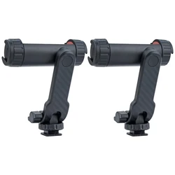 Universal 360° Rotatable Phone Holder with Dual Cold Shoe Mounts (2x Phone Holder)