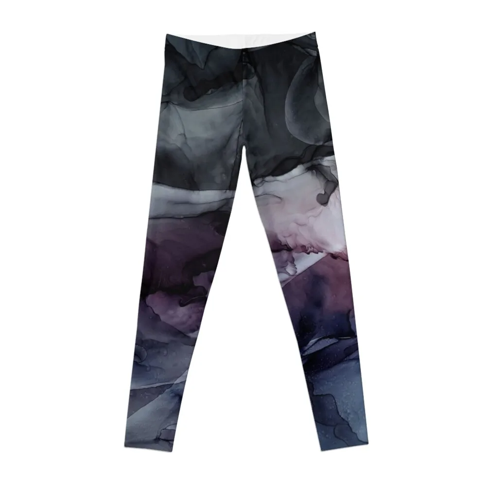 

Moody Dark Chaos Inks Abstract Leggings trousers legging gym Womens Leggings