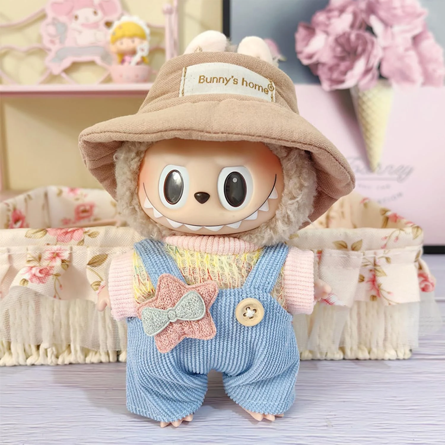 Plush Doll Clothes Suit for Labubu 6 Inches Doll Clothes Accessories Set