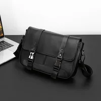 Nouveau sac à bandoulière pour hommes de mode sac de messager de grande capacité pour hommes sacs à bandoulière en cuir PU de luxe cartables de conception de marque masculine 1