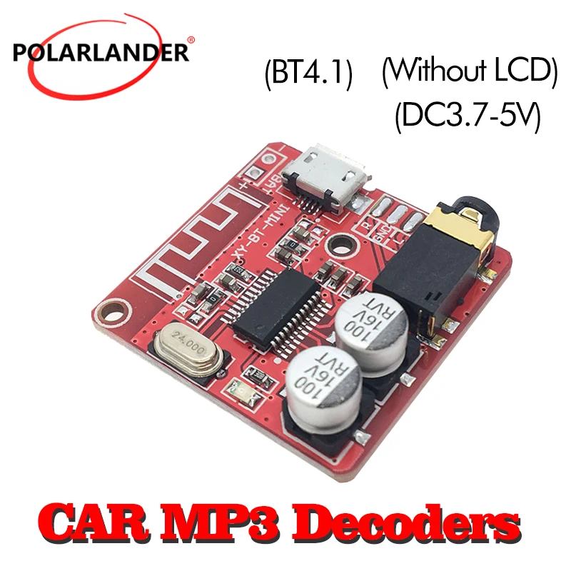 

Стереоприемник с поддержкой Bluetooth 4,1, Плата усилителя звука для автомобильного динамика без потерь, Модифицированная плата MP3 Bluetooth декодера