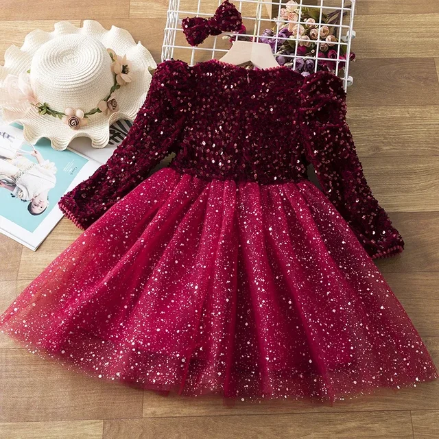 Vestido Primark Sequin Christmas Tutu Niña Rojas 2024 Vestido Tutu