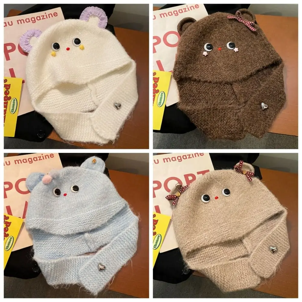 Plush Beanie Cap Windproof Elastic Ear Protection Hat