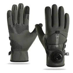 Unisex Waterproof & Windproof Winter Touchscreen Gloves (Green)